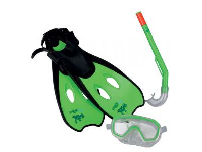 Bild zu Kinder Tauchset Flossen Taucherbrille Schnorchel Froggy grün