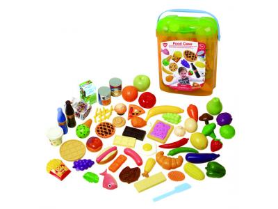 Bild zu Playgo 60 tlg Lebensmittel Set im Eimer für die Spielküche oder Kaufladen