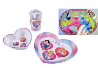 Bild zu Disney Princess Geschirr Ess-Set Teller Trinkbecher Schale + gratis Tischset