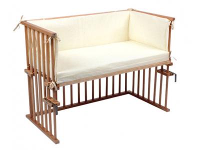 Bild zu Bestellbett Anstell Babybett Zustellbett 88 x 44 cm aus Holz mit Matratze Umrandung
