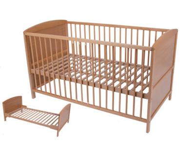 Bild zu Umbau Babybett - Kinderbett - Gitterbett - Buche natur 140x70 Schlupfsprossen
