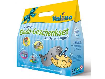 Bild zu Valino Kinder Badespaß 6 tlg Geschenk set Knisterbad Badefarben uvm