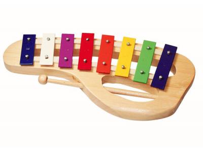 Bild zu Kinder Xylophon aus Holz mit 8 Metalltönen Glockenspiel 31 cm