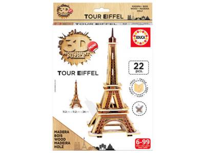 Bild zu Educa Mini 3D Puzzle aus Holz Eiffel Turm Paris 22 Teile