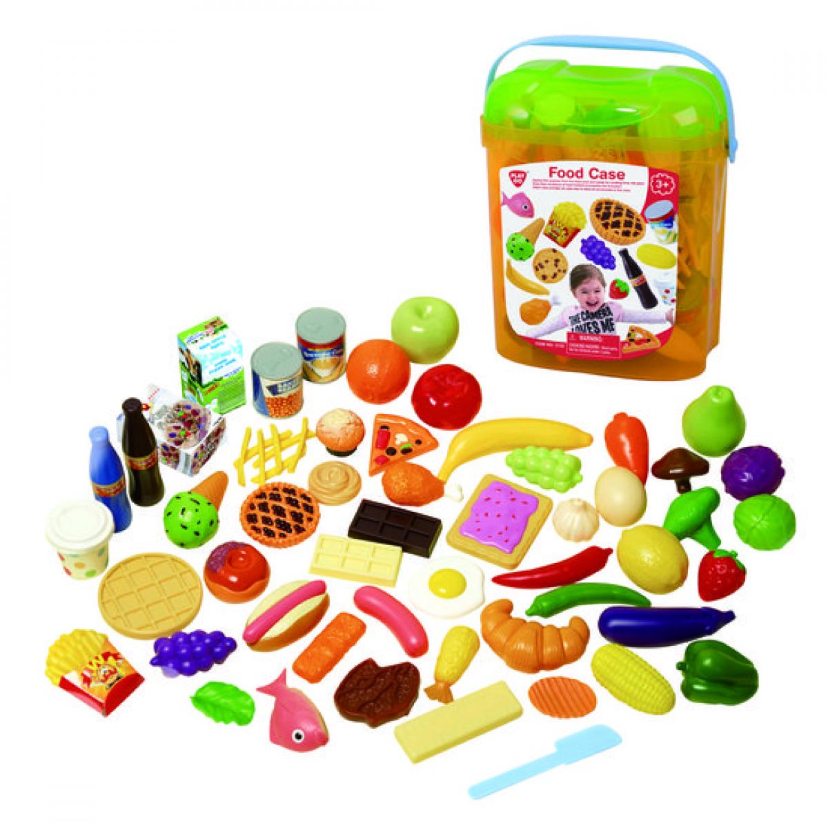 Playgo 60 tlg Lebensmittel Set im Eimer für die Spielküche oder Kaufladen 227670